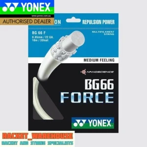 2 x PAQUETES DE RAQUETA DE BÁDMINTON FUERZA YONEX BG66 CUERDA 100% GENUINA ELIGE COLOR - Imagen 1 de 3