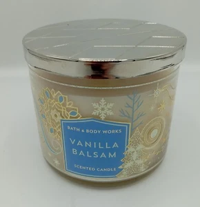 Bath & Body Works White Barn Vanillebalsam 3-Docht-Kerze 14,5 Oz. - Bild 1 von 4