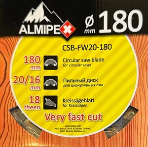 Kreissägeblatt Ø 180 x 20/16 mm 18 Zähne, Sägeblatt für Kreissäge HOLZ  Neu ✅ - Bild 1 von 2