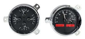 Dakota Digital 1951-52 Chevy Car Analog Gauge System Black Alloy Red VHX-51C-K-R - Picture 1 of 6