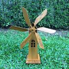 Small Wooden Windmill for Home Decor, Souvenir