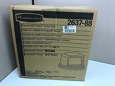 NEW Rubbermaid Duramold Brute Dome Top Gray FG263788 For 32 Gallon Can 2637-88 • 112.95$