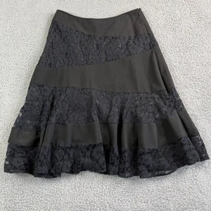 Sunny Leigh Womens A-Line Skirt Size 8 Y2K Whimsigoth Goth Lace Boho Festival - Picture 1 of 8