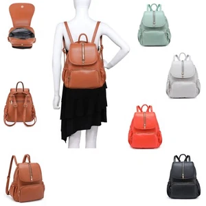 Borsa zaino donna ragazza boutique patta cover cerniera deco S-Medium ecopelle - Foto 1 di 23