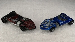 Lot of 2 VTG 1969 Flame Print Blue And Red Twin Mill Hot Wheels Hot Rods - Picture 1 of 11