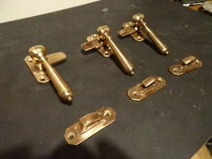 Antique reeded beehive bronze/ brass wooden casement window locks sold seperatly - Picture 1 of 9