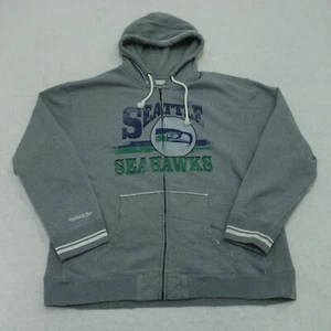 Mitchell & Ness Seattle Seahawks Hoodie Hoddy Mens 5XL NFL Football Distressed - Picture 1 of 15