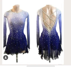 Vestido de patinaje artístico para mujer niña competencia sobre hielo gimnasia rítmica - Imagen 1 de 7