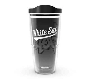 CHICAGO WHITE SOX, 24oz DOUBLE WALL, TUMBLER FROM TERVIS WITH LID INCLUDED - Picture 1 of 4