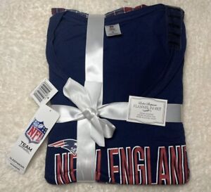 Ladies Flannel PJ New England Patriots Size Medium T-Shirt & Pants Set NFL Gear