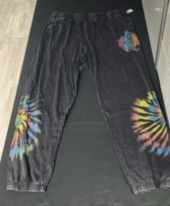 Disney Parks Coco Activewear Pants Black with Tie Dye Jogger's- Size XXL - Picture 1 of 9