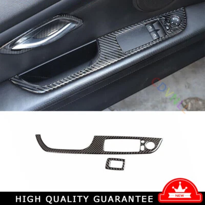 Panel de bloqueo de elevación de ventana de vidrio para BMW M3 E90 2008-2013 vinilo fibra de carbono Foto 1 de 4