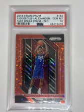 2018 Panini Prizm Shai Gilgeous-Alexander Red Fast Break /125 PSA 10 Rookie