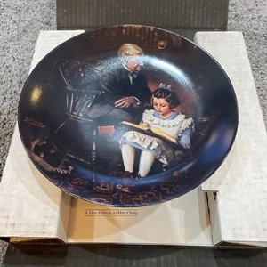 Norman Rockwell 'THE YOUNG SCHOLAR' Knowles Collector Plate In Original Box - Picture 1 of 4