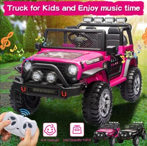 2-Seater Kids Ride On Car 12V Electric Vehicle Toy Truck Jeep w/Remote Control - Picture 1 of 34
