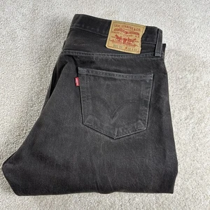 Levi's 501 XX Mens 38X32 Button Fly Black Jeans Dark Wash Made In Mexico Denim - Picture 1 of 11