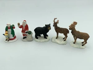 Dept 56 1990 Mrs Claus Heritage North Pole Series #56090 plus Moose Deer & Bear - Picture 1 of 11