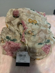 Coach Scarf Multicolor Flowery Theme - Picture 1 of 3