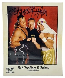 Rob Van Dam, Sabu & Bill Alfonso Signed ECW Photo – Hardcore Legends (No COA) - Picture 1 of 3