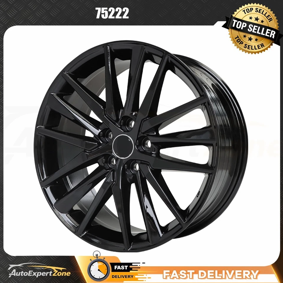 New 19" Full Gloss Black Alloy Wheel Rim for 2021-2023 Toyota Camry 75222 XSE - Image 1 of 4