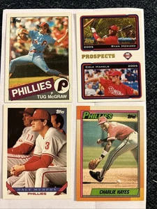 Phillies Cole Hamels/Ryan Howard Rookie-Dale Murphy-Charlie Hayes-Tug McGraw - Picture 1 of 2