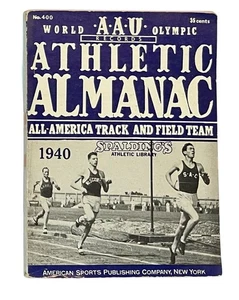 Almanacco atleta Spalding AAU 1940 vintage guida pista e campo primi vecchi - Foto 1 di 2