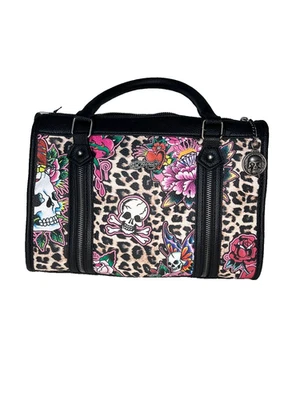 Bolso/Cartera Ed Hardy Estampado Leopardo/Guepardo Nuevo con Etiquetas Foto 1 de 3