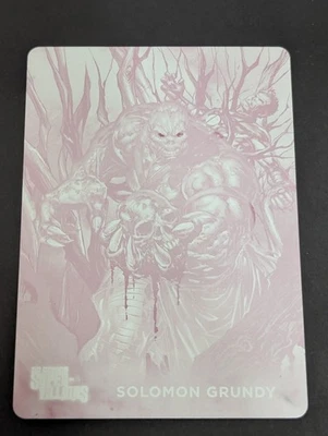 2015 DC Super-Villains Solomon Grundy 1/1 Magenta Printing Plate 1 Of 1 - Image 1 of 2