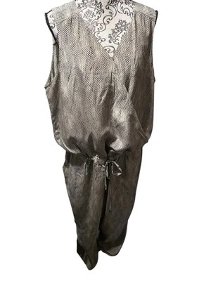 Eileen Fisher 100% Silk The Fisher Project Jumpsuit XL Snakeskin Sleeveless - Image 1 of 4