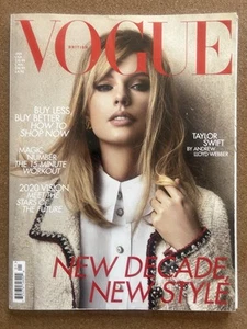 VOGUE UK Magazine Taylor Swift January 2020 Vintage British Fashion - Picture 1 of 2
