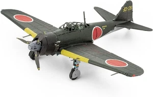Metal Earth Mitsubishi Zero Color 3D Laser Cut Model + Tweezers 00122 - Picture 1 of 3