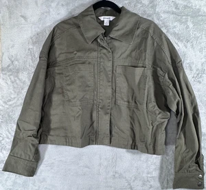 UPCYCLED Damen "I AM ENOUGH" Old Navy Gr. Medium Jacke Army Green leicht - Bild 1 von 15