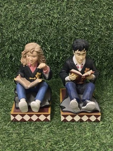 Harry Potter and Hermione Granger Bookends Set Enesco 2000 Broken Wand - Picture 1 of 9