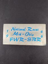 1966 National Races Mid-Ohio FWR-SBR Dash Plaque 