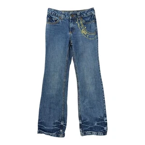 Vintage Y2K Bratz Embroidered Bootcut Denim Jeans Girls Size 10 - Picture 1 of 7