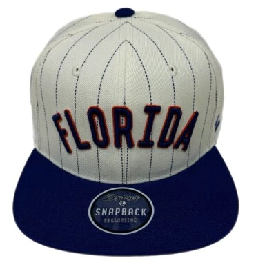 Zephyr NCAA Florida Gators "Pinstripe" Flat Bill SnapBack Hat BRAND NWT - Image 1 of 4