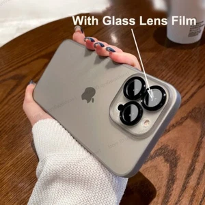 Case For iPhone 14 13 12 Pro Max Matte Lens Camera Cover Shockproof Slim Cover - Picture 1 of 16