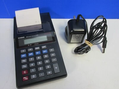vintage CASIO PRINTING CALCULATOR HRSA-BK electronic WORKING - Image 1 of 4