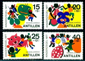 1977 Kinder spielen mit Fantasietieren, Jugend, Niederländische Antillen, Mi.341, postfrisch - Bild 1 von 1