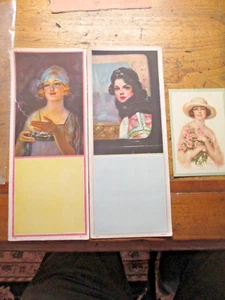 c1920 BRADSHAW CRANDELL 2 CALENDAR BLANK 4X9" & CARD "MY ROSE GIRL" 3X4" 33   - Picture 1 of 6