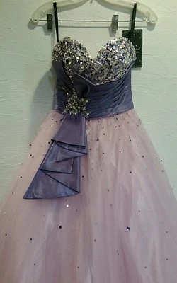 Disney Forever Enchanted Tul Sin Tirantes Baile de graduación/Vestido de Boda Talla 0-35592 Foto 1 de 4