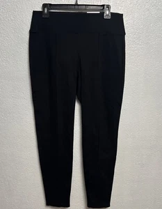 Nine West Kohl’s Knit Leggings Women’s L (32/27)  High Rise Stretch Plum Black - Picture 1 of 11