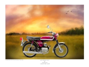 Yamaha FS1-E 1974 (Fizzy) Edición Limitada (250) Impresión Firmada por Artista - Imagen 1 de 3