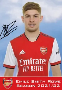 Fußball - Emile Smith Rowe - handsignierte 7x5 Inch Clubkarte - Arsenal - 2021/22 - Bild 1 von 1