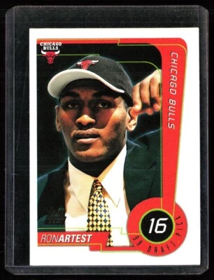 Tarjeta de radiocontrol Topps Rookie 1999 NBA Tip-off Ron Artest Chicago Bulls #113 Foto 1 de 2