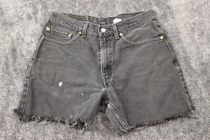 Vintage levis 550 mens size 33 black denim shorts - Picture 1 of 14