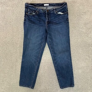 LOFT Boyfriend Womens Jeans Blue Size 14 32 Denim Pockets Button Fly - Picture 1 of 6