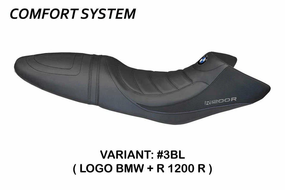 Bmw R 1200 R 2006-2014 Tappezzeria Italia Seat Cover Black Anti Slip Design 276 - Imagem 1 de 1