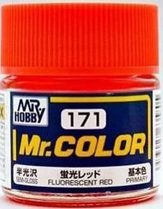 (X) Mr Hobby - Gunze C-171 - Mr. Color (10 ml), Fluorescent Red