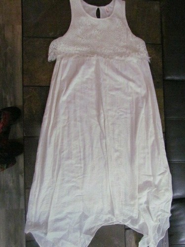 OFF WHITE Abito donna taglia S ragazza taglia XL bianco sporco senza maniche stile carino